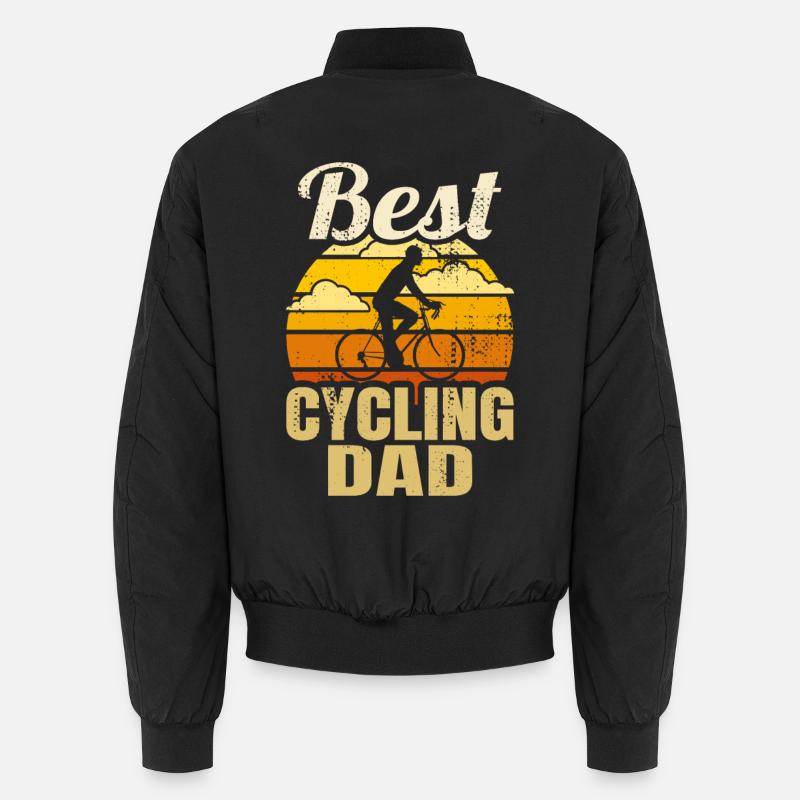 Cycling Papa - Unisex Bomber Jacket - black