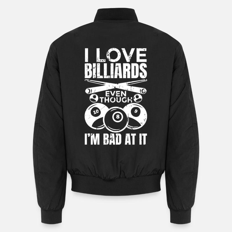 Ich liebe Billard Unisex Bomberjacke