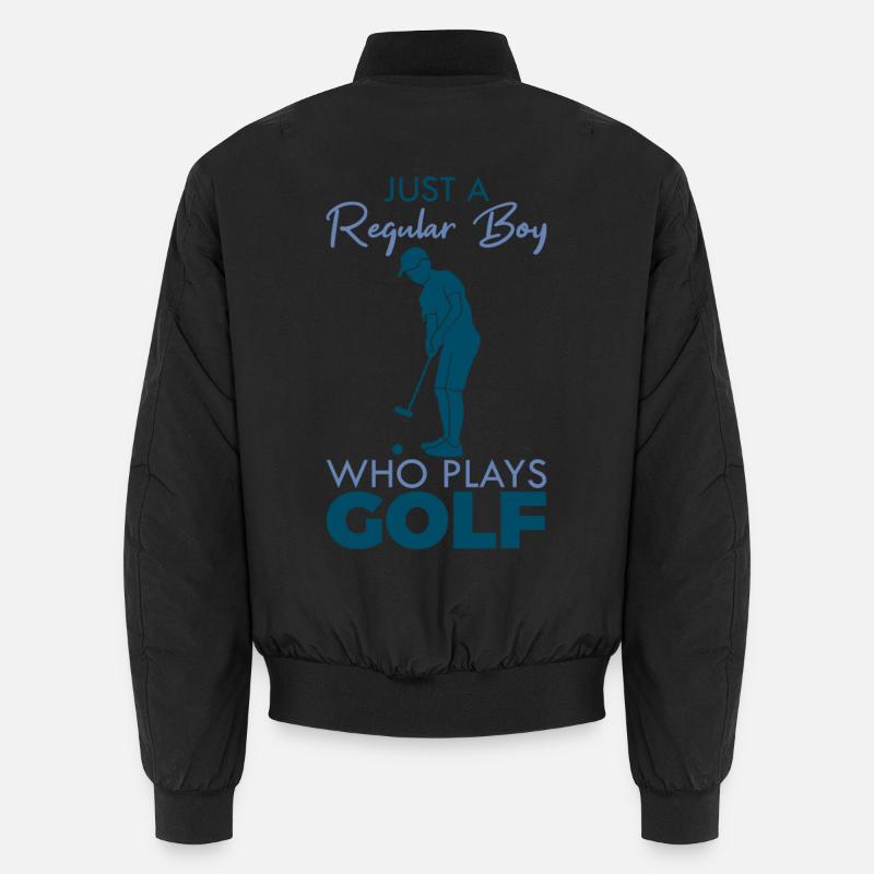 Lustiger Golfer Junge Unisex Bomberjacke