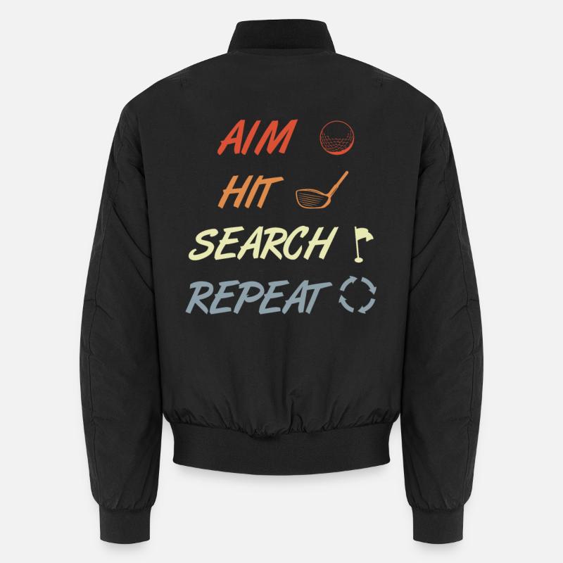 Golf Routine - Unisex Bomberjacke - Schwarz
