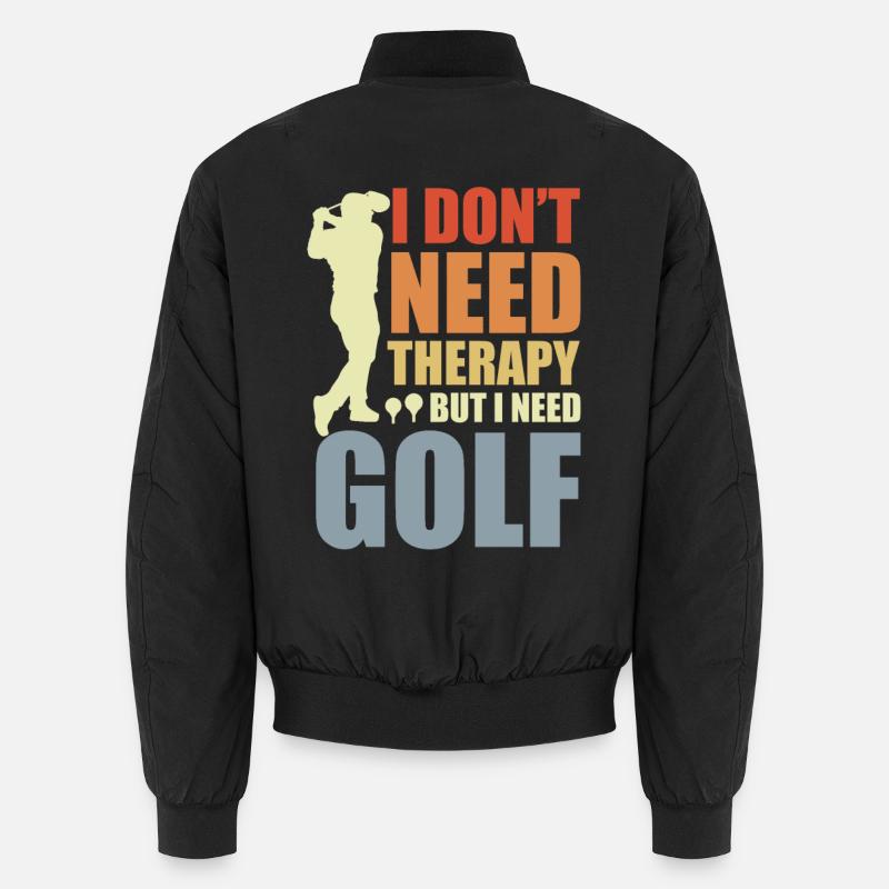 Lustiger Golf Witz - Unisex Bomberjacke - Schwarz