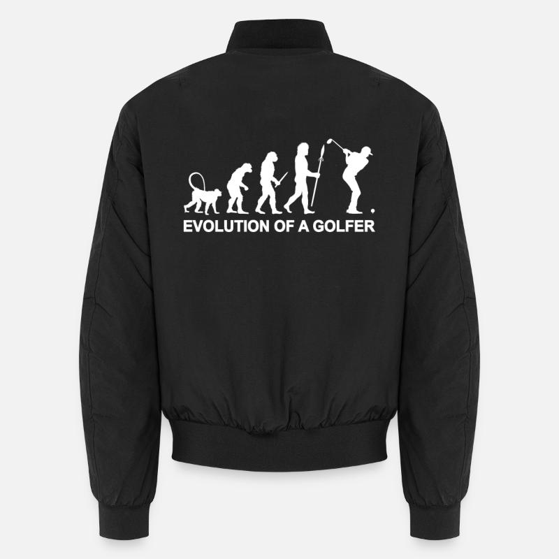 Evolution of a golfer Unisex Bomber Jacket