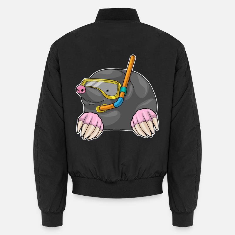 Mole Diver Snorkel Diving - Unisex Bomber Jacket - black