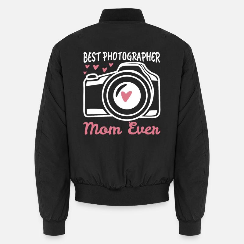 Fotografie Mama - Unisex Bomberjacke - Schwarz