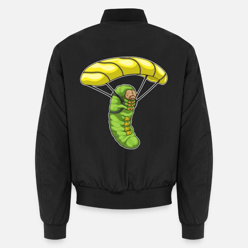 Raupe Fallschirm - Unisex Bomberjacke - Schwarz