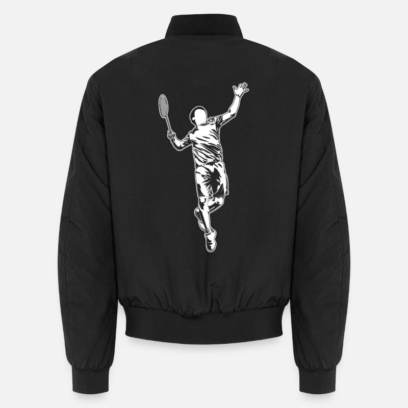 Badminton player sketch Unisex Bomber Jacket