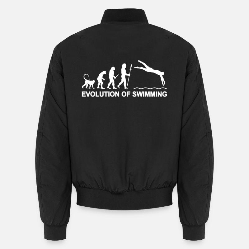 Evolution of Swimming Unisex Bomberjacke