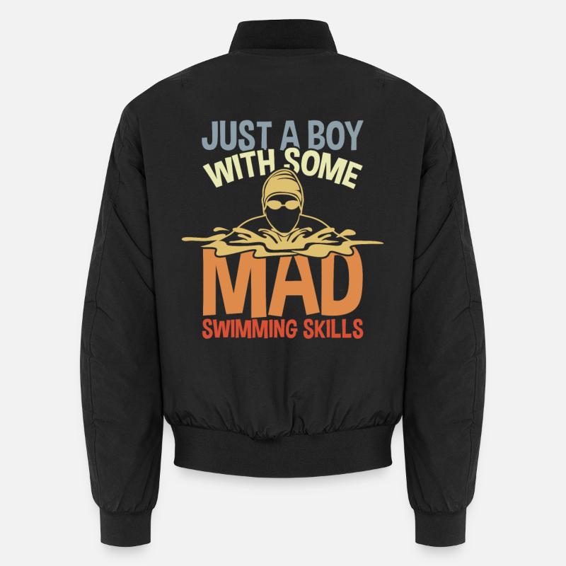 Schwimmer Junge Unisex Bomberjacke