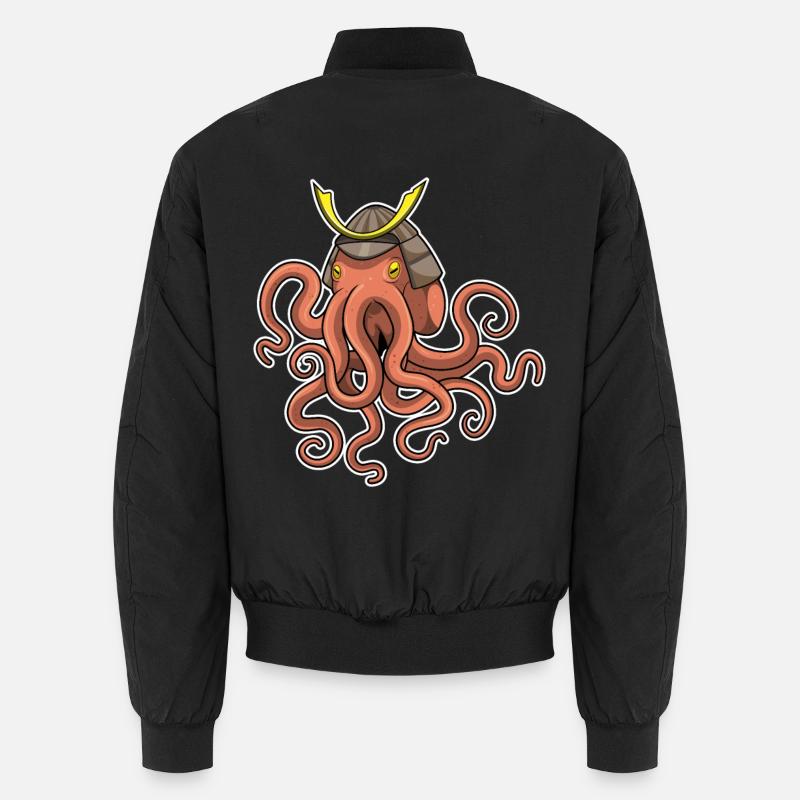 Krake Samurai Kampfsport - Unisex Bomberjacke - Schwarz