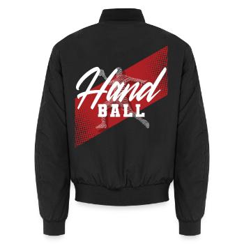 Handball Handballeur - Bomber unisexe - noir - Dos - AI Model Male 185 light (185cm)