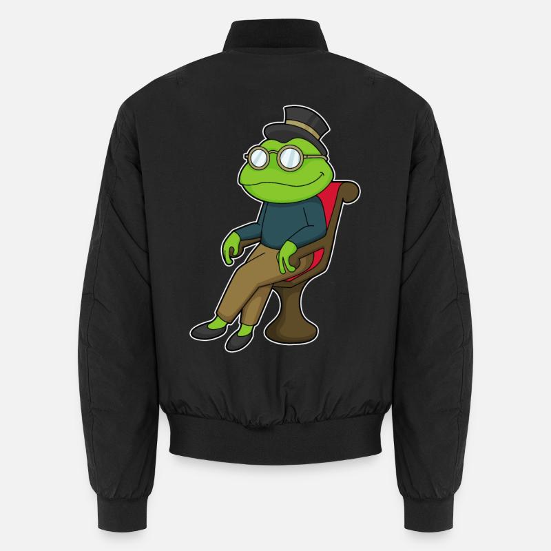 Frosch Stuhl - Unisex Bomberjacke - Schwarz