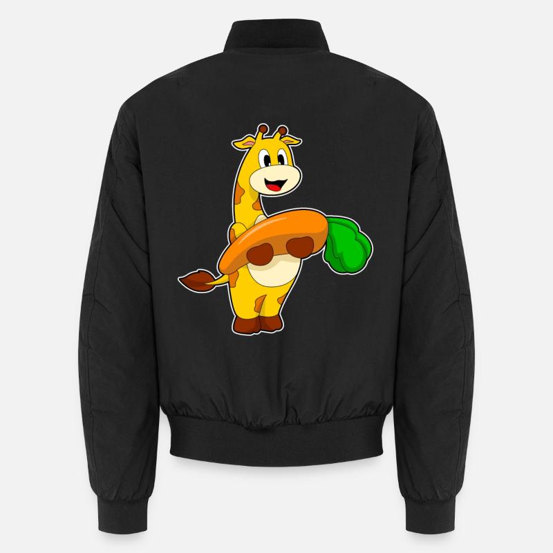 Girafe Carotte - Bomber unisexe - noir