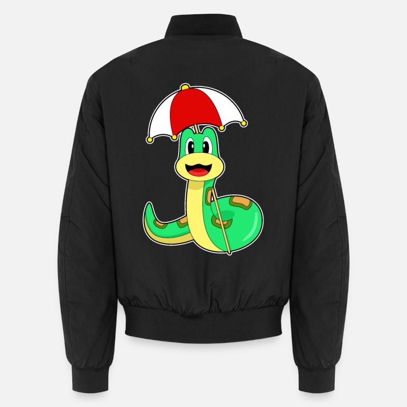 Parapluie serpent - Bomber unisexe - noir