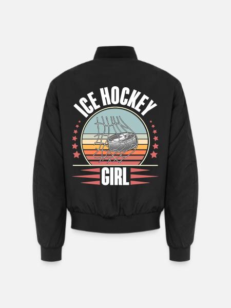 Eishockey Eishockeyspielerin Frauen - Unisex Bomberjacke - Schwarz