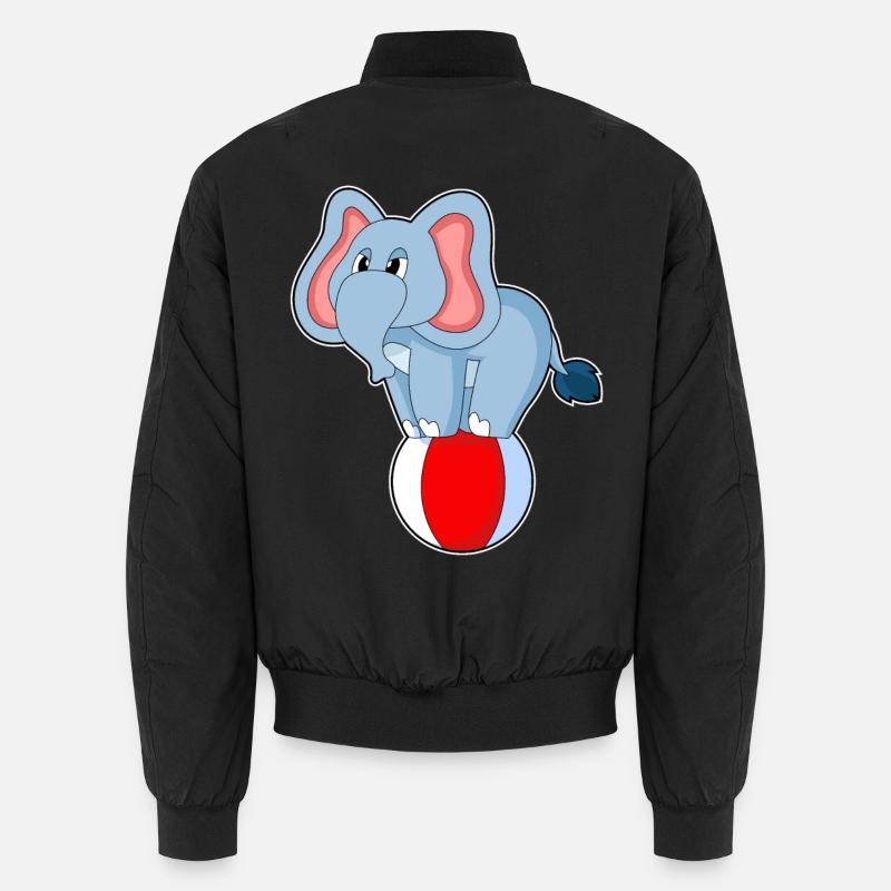 Elefant Zirkus - Unisex Bomberjacke - Schwarz