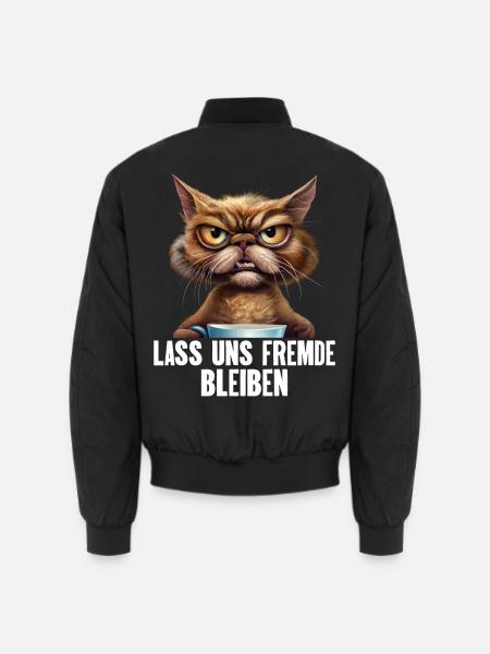Lass Uns Fremde Bleiben - Unisex Bomberjacke - Schwarz