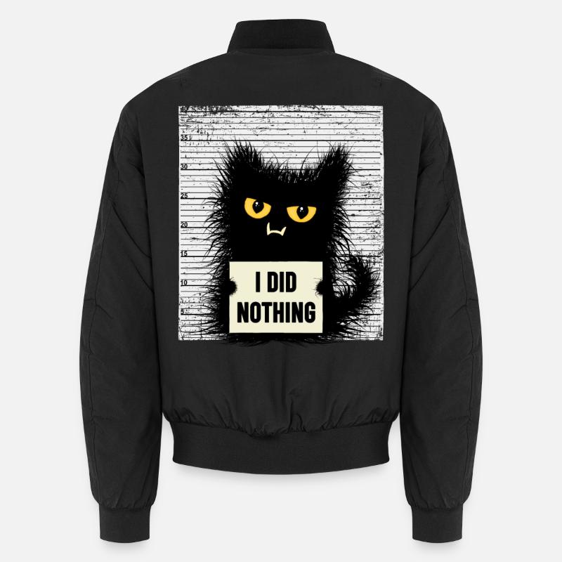 Verbrecher Katze Mit Spruch Katzen Sarkasmus Unisex Bomberjacke