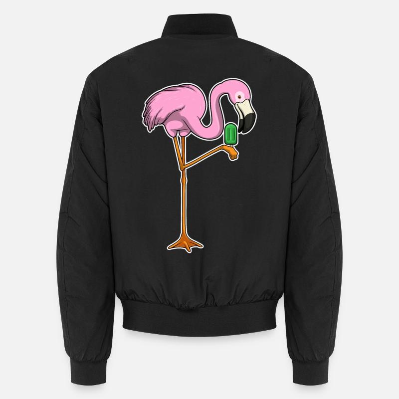 Flamingo popsicles - Unisex Bomber Jacket - black