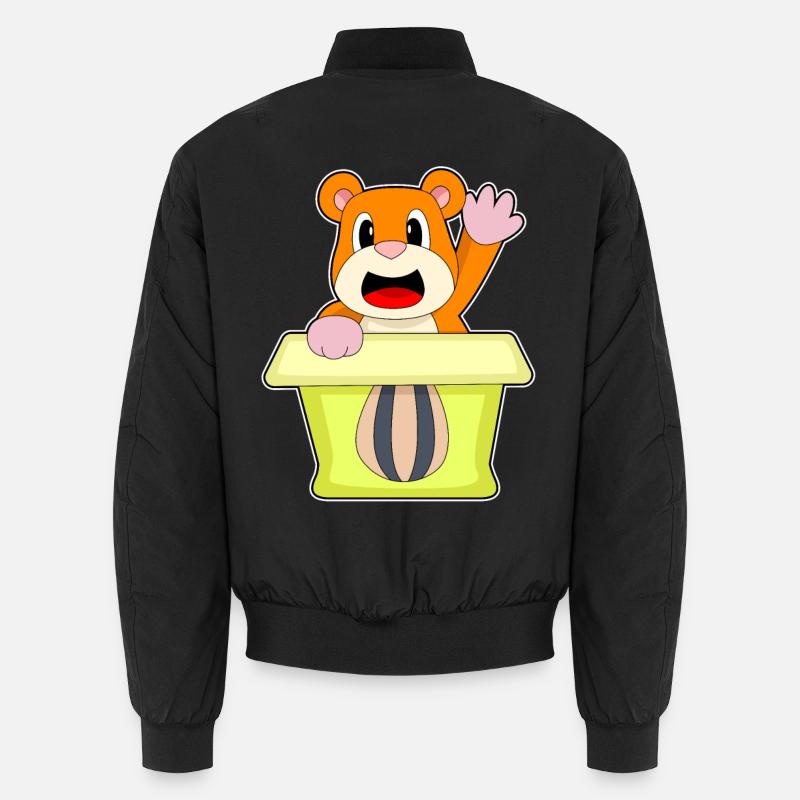 Hamster Karton - Unisex Bomberjacke - Schwarz