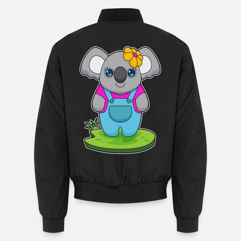 Koala Blume - Unisex Bomberjacke - Schwarz