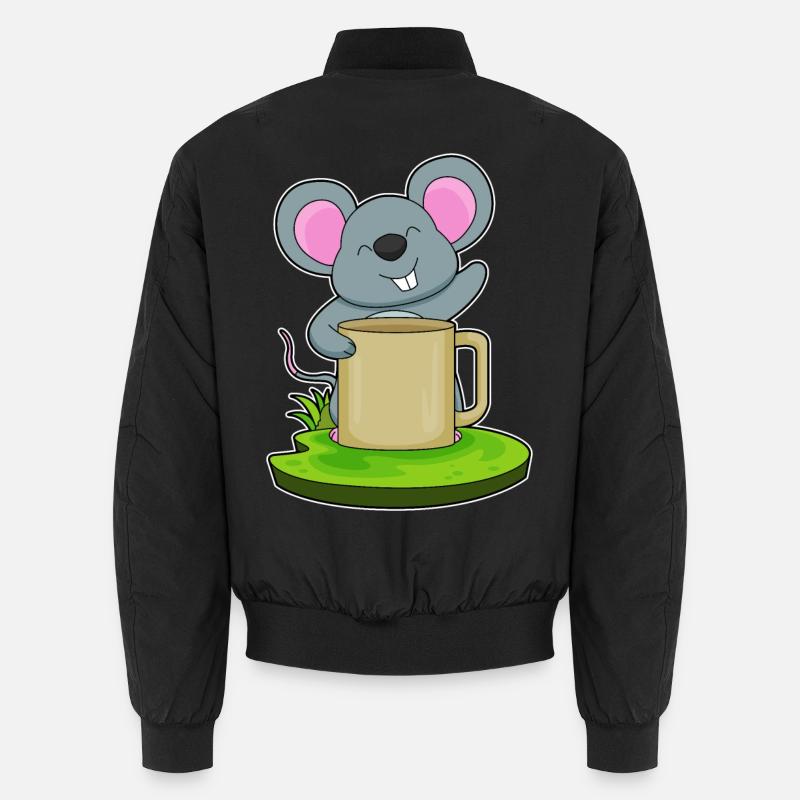 Mouse Mug - Unisex Bomber Jacket - black