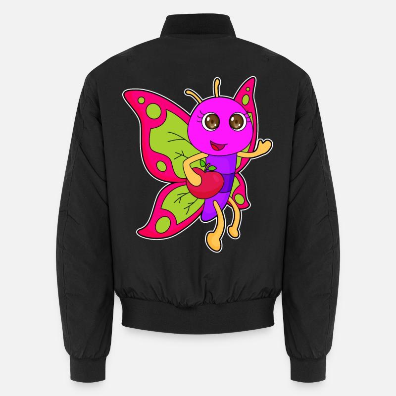 Butterfly Apple Fruit - Bomber unisexe - noir