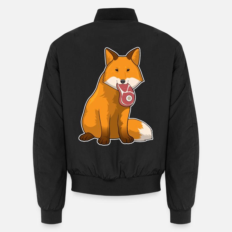 Fuchs Fleisch - Unisex Bomberjacke - Schwarz