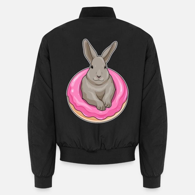Hase Donut - Unisex Bomberjacke - Schwarz