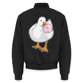 Ente Kaugummi - Unisex Bomberjacke - Schwarz - Hinten - AI Model Male 185 light (185cm)