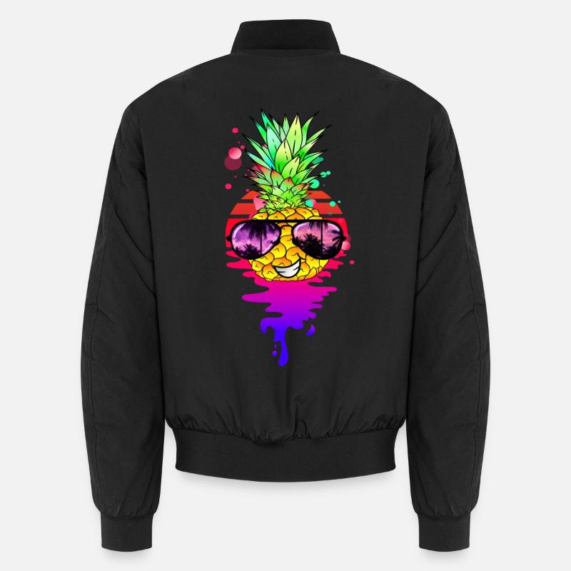 Drôle d’ananas rétro - Bomber unisexe - noir