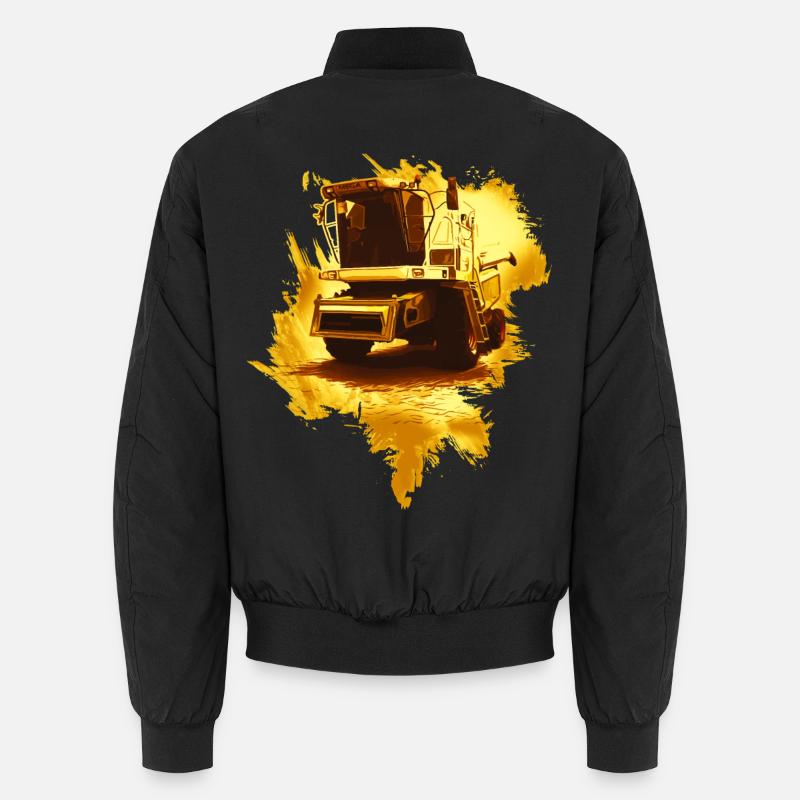 Combine Harvester Gold Unisex Bomber Jacket