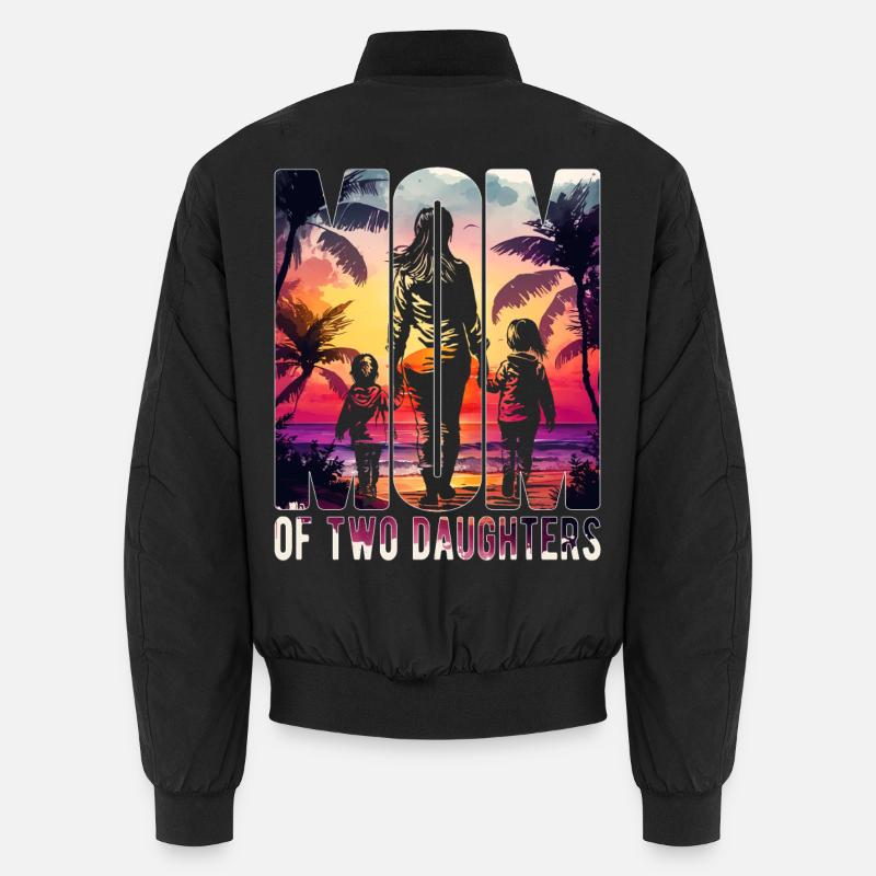 Mutter mit zwei Töchtern Muttertag Strand Mama Unisex Bomberjacke