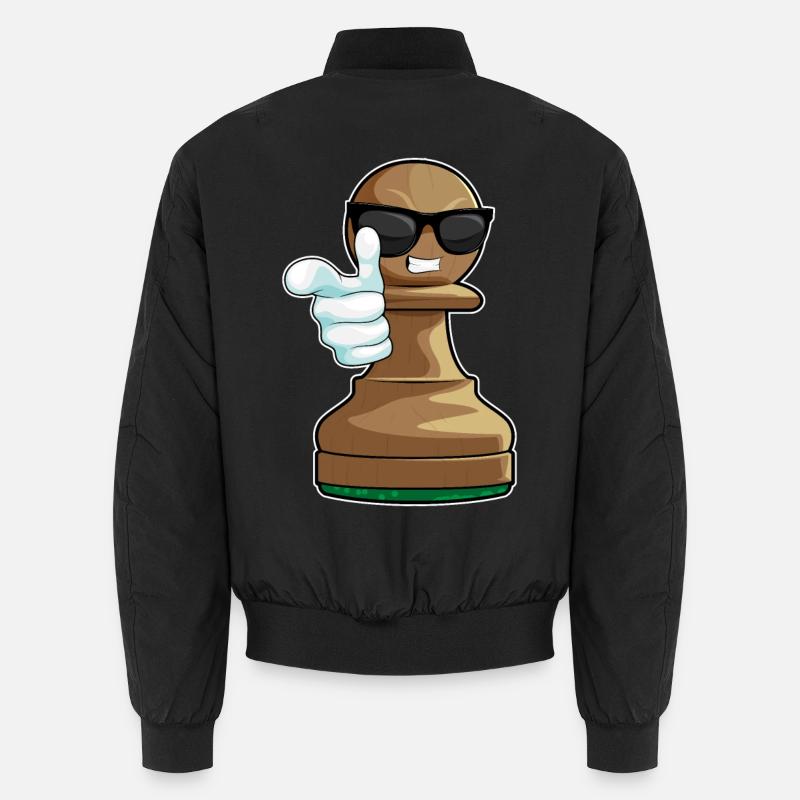 Schachfigur Bauer Schach - Unisex Bomberjacke - Schwarz