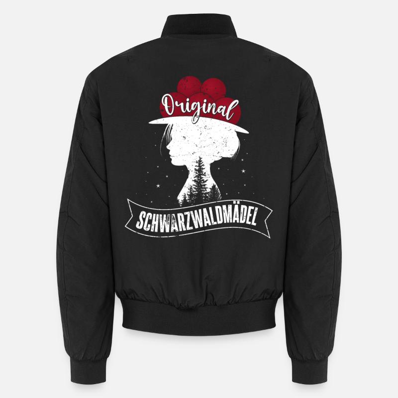 Original Schwarzwaldmädel Schwarzwald Bollenhut - Unisex Bomberjacke - Schwarz