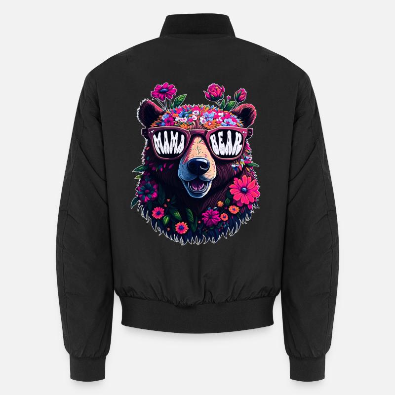 Mamabär Sonnenbrille Mama Bear Muttertag Blumen Unisex Bomberjacke