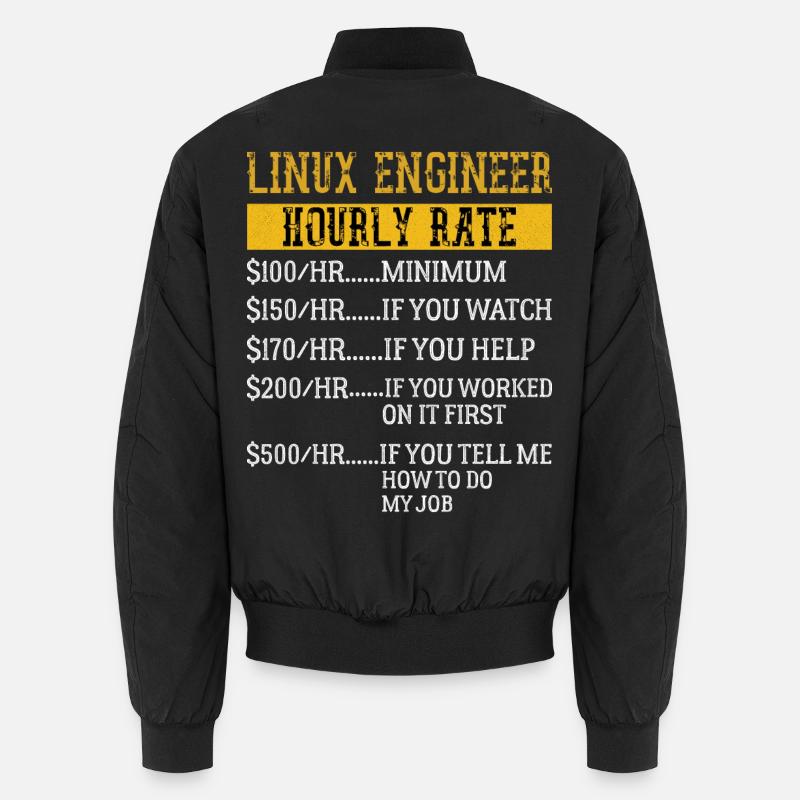 Linux Engineer Hourly Rate Mechanic Labor rate Unisex Bomber Jacket