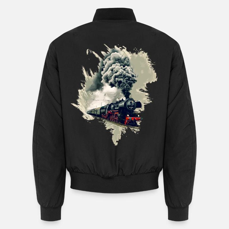 Alte Dampflok - Unisex Bomberjacke - Schwarz