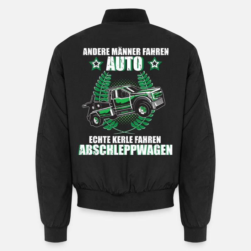 Abschleppwagen Abschlepper Abschleppdienst Fahrer - Unisex Bomberjacke - Schwarz