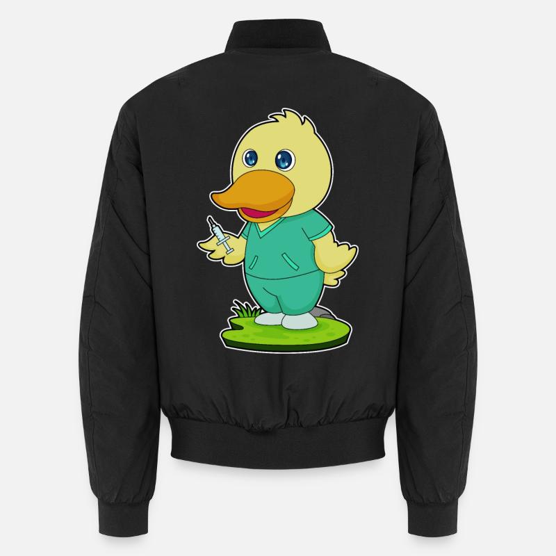 Seringue d’infirmière canard - Bomber unisexe - noir
