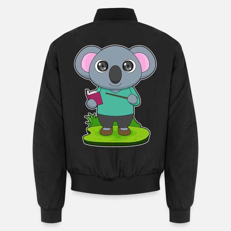 Koala Teacher Pointer - Bomber unisexe - noir