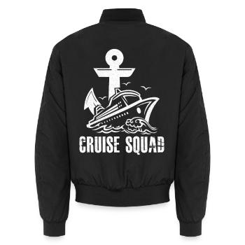 Cruise Ship Cruise Squad Cruise - Unisex Bomberjacke - Schwarz - Hinten - AI Model Male 185 light (185cm)