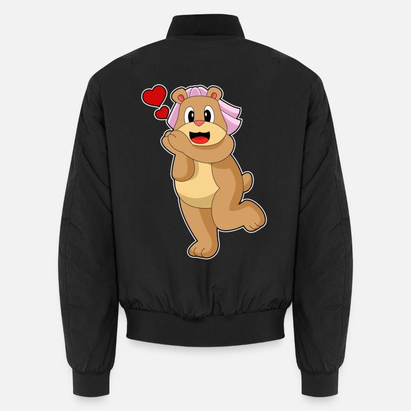 Mariage Bear Bride Veil - Bomber unisexe - noir