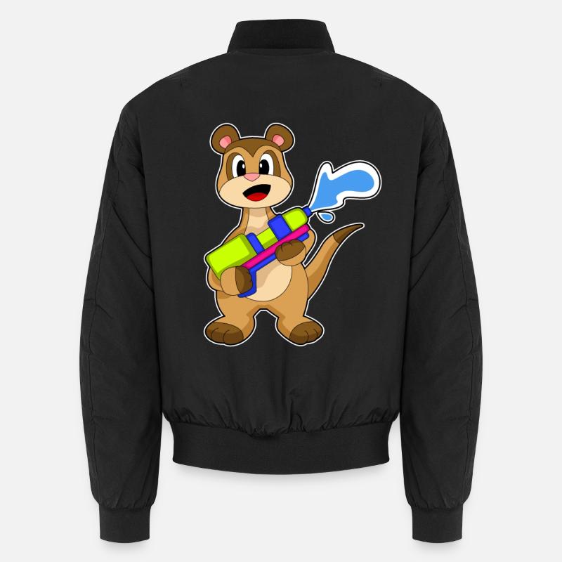 Erdmännchen Wasserpistole - Unisex Bomberjacke - Schwarz
