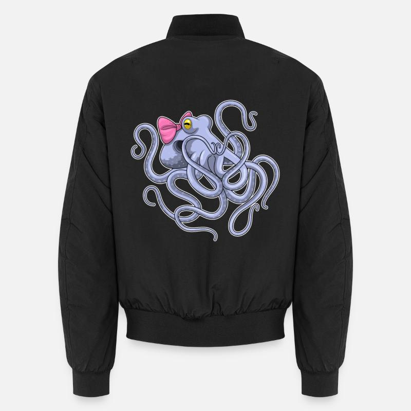 Octopus Loop - Unisex Bomber Jacket - black
