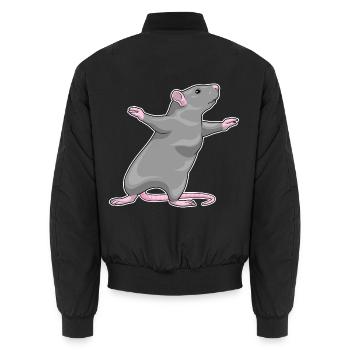 Gymnastique de fitness Rat Yoga - Bomber unisexe - noir - Dos - AI Model Male 185 light (185cm)