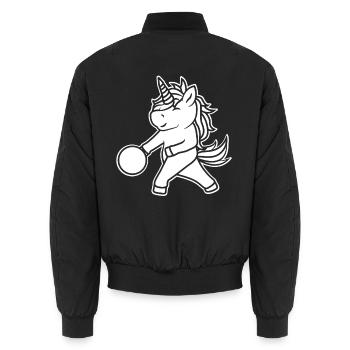 Licorne Bowler Enfants - Bomber unisexe - noir - Dos - AI Model Male 185 light (185cm)