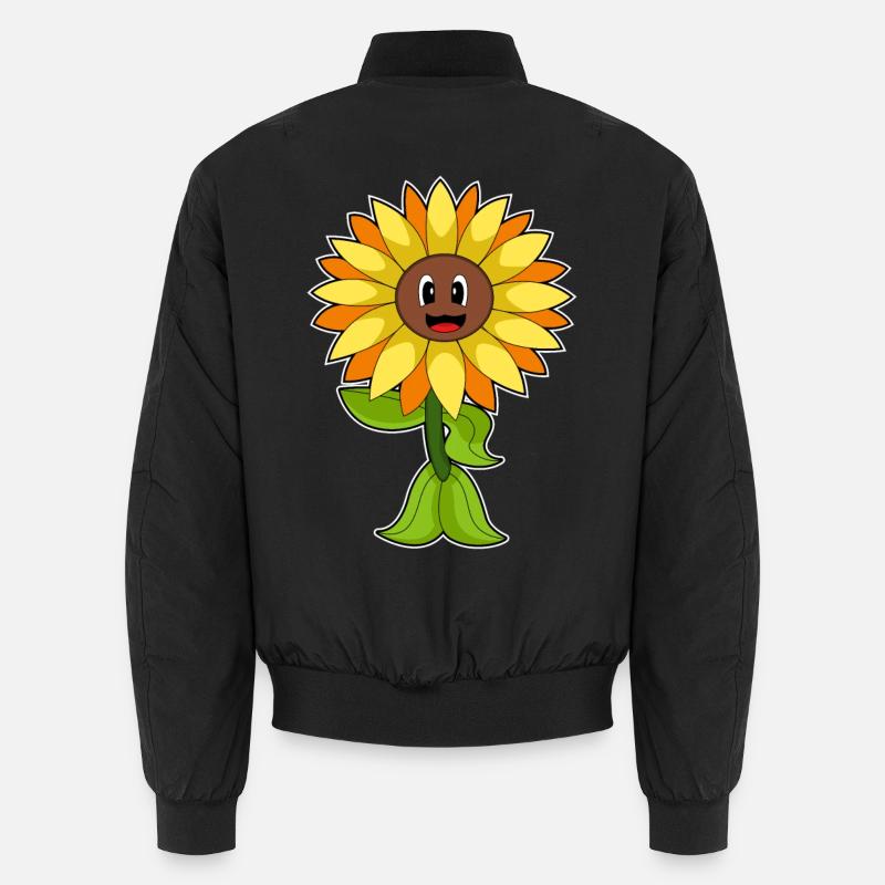 Funny Sunflower - Unisex Bomber Jacket - black