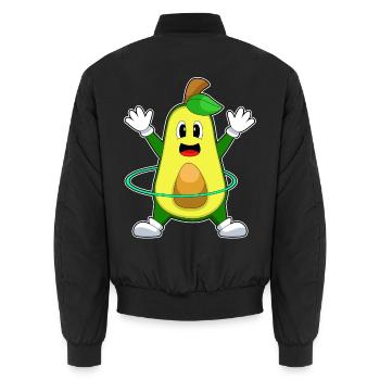 Gymnastique d’entraînement avec cerceau de fitness Avocado - Bomber unisexe - noir - Dos - AI Model Male 185 light (185cm)