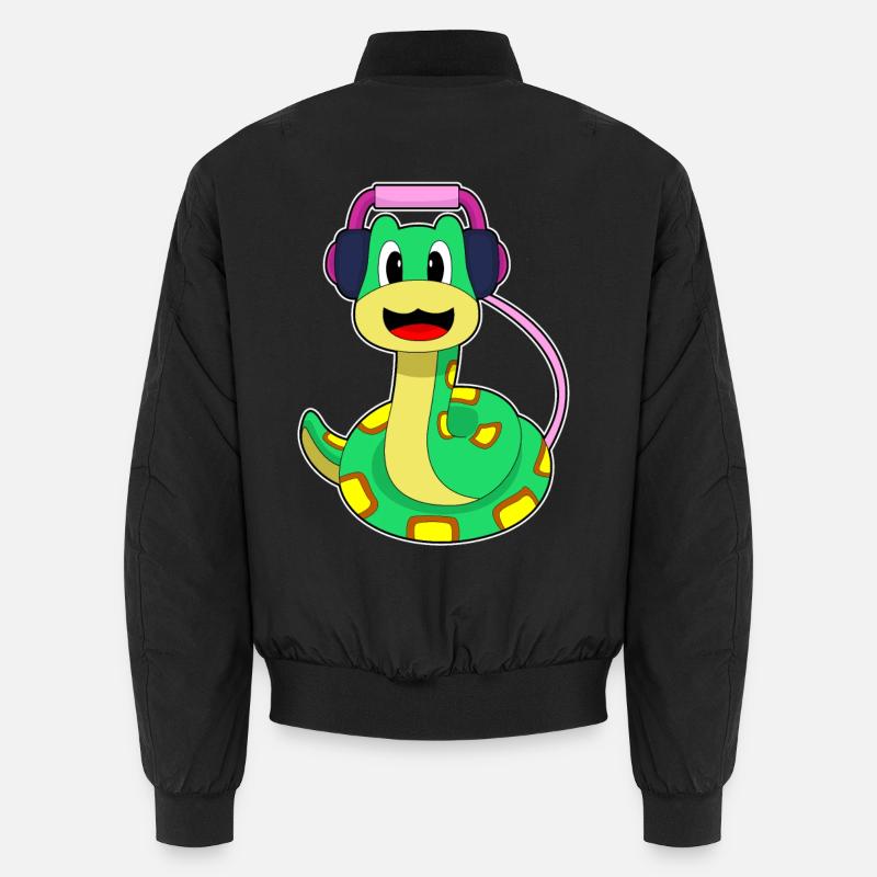 Musique de casque Snake - Bomber unisexe - noir