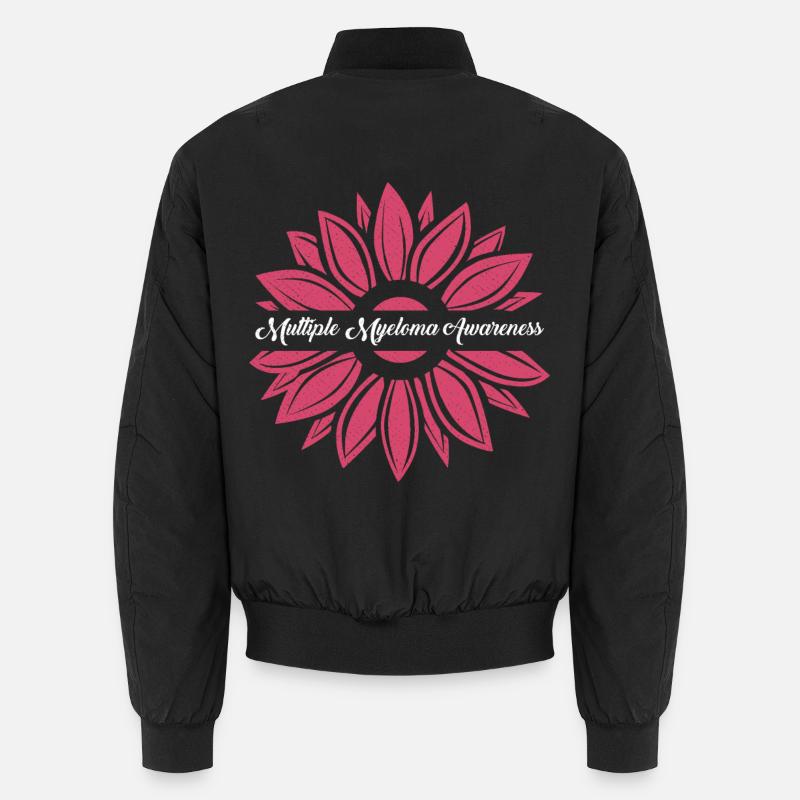 Multiples Myelom Bewusstsein Burgund Sunflowe Unisex Bomberjacke